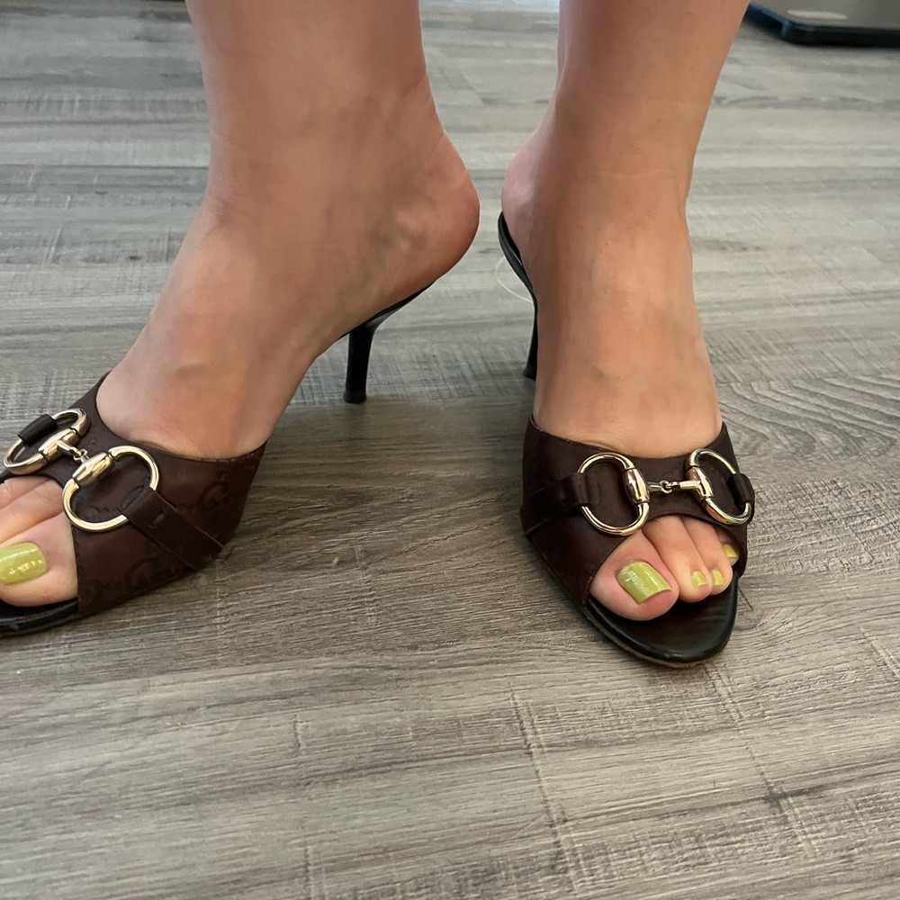 Gucci kitten heel mules